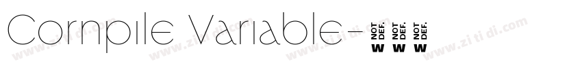 Cornpile Variable字体转换